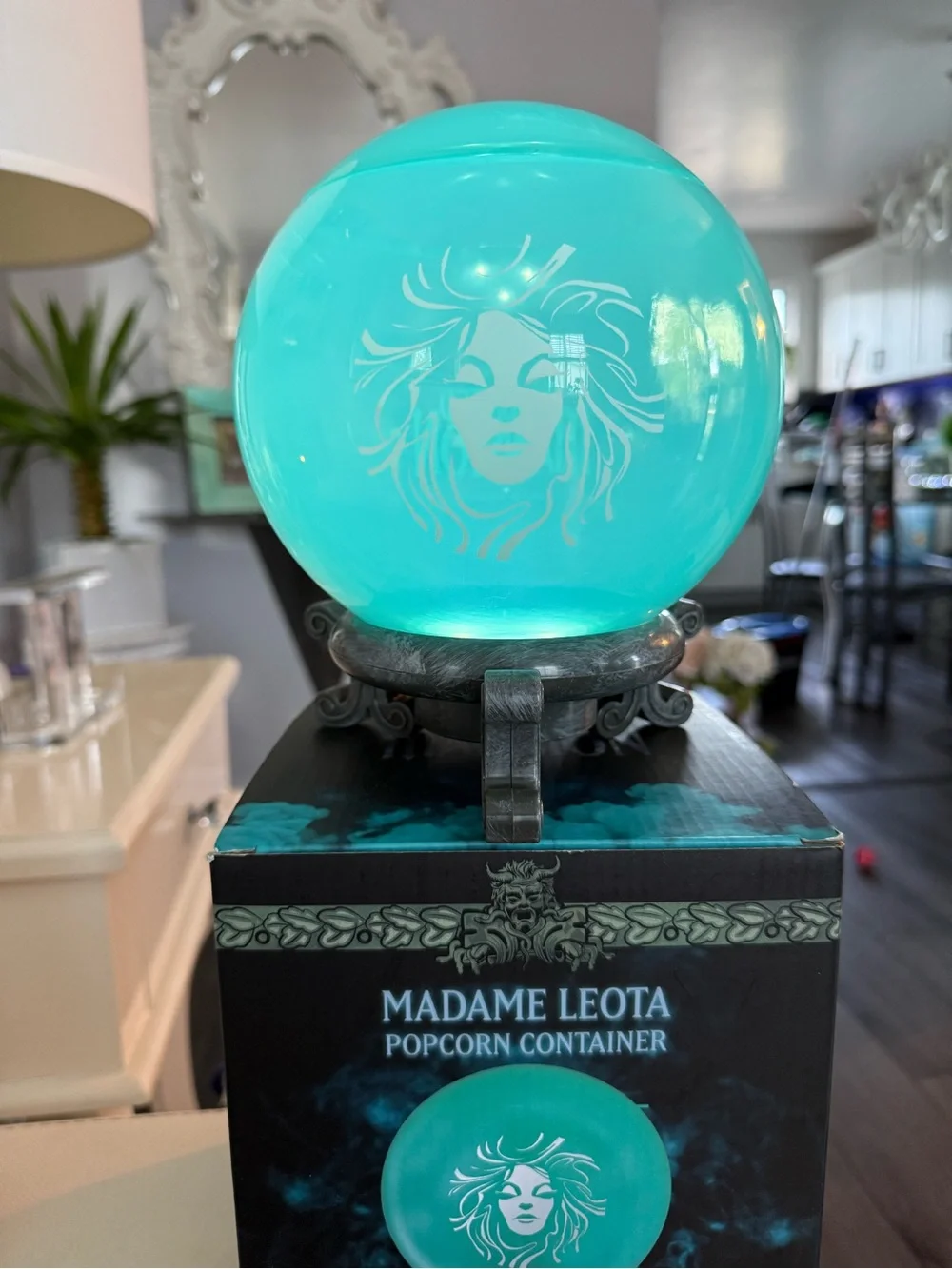 Cinemark Haunted Mansion LED Light Globe popcorn container- Blue 🔮collectible